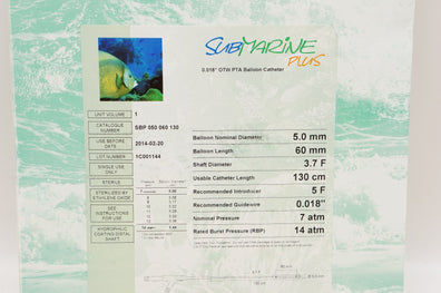 INVATEC SBP050060130 SUBMarive Plus OTW PTA Balloon Cath. 5.0 x 60mm, 130cm (x)